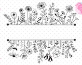 Flower Border, Flower wreath svg, Floral Border, Floral Frame Svg cricle monogram svg, Flower frame, Flower svg files for cricut, Svg, Png.