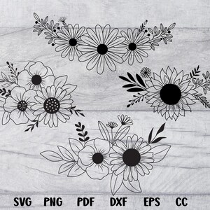 Rose border SVG, Roses floral wedding garland cut (1416927)