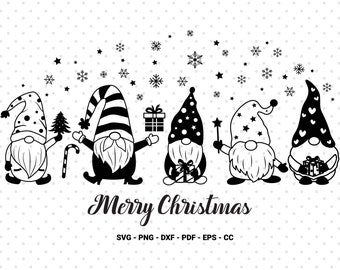 SVG de gnomo navideño, SVG de Navidad, SVG de gnomo, SVG de Feliz Navidad, SVG de Navidad para niños, SVG de gnomo lindo, SVG de camisetas navideñas divertidas.