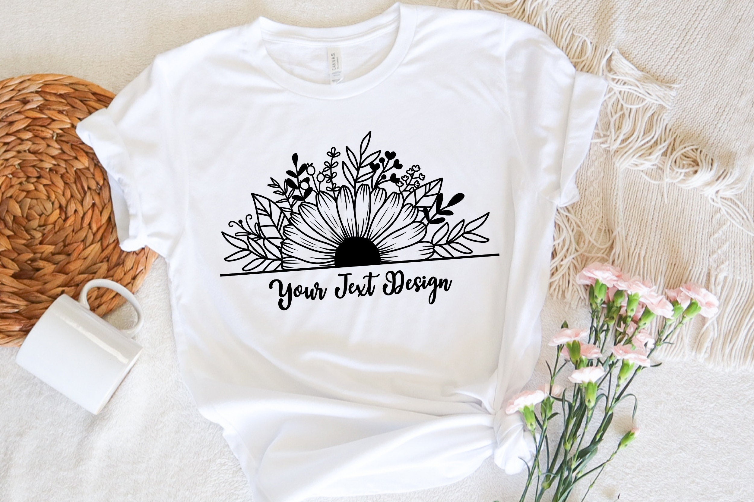 Flower Svg Files, Daisy Flower Monogram Svg, Daisy Svg, Daisy Flower