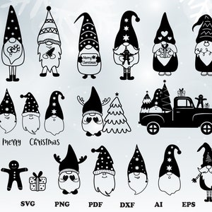Christmas Gnome Bundle Svg.gnome Svg Cut File Forsilhouette , Cricut ...