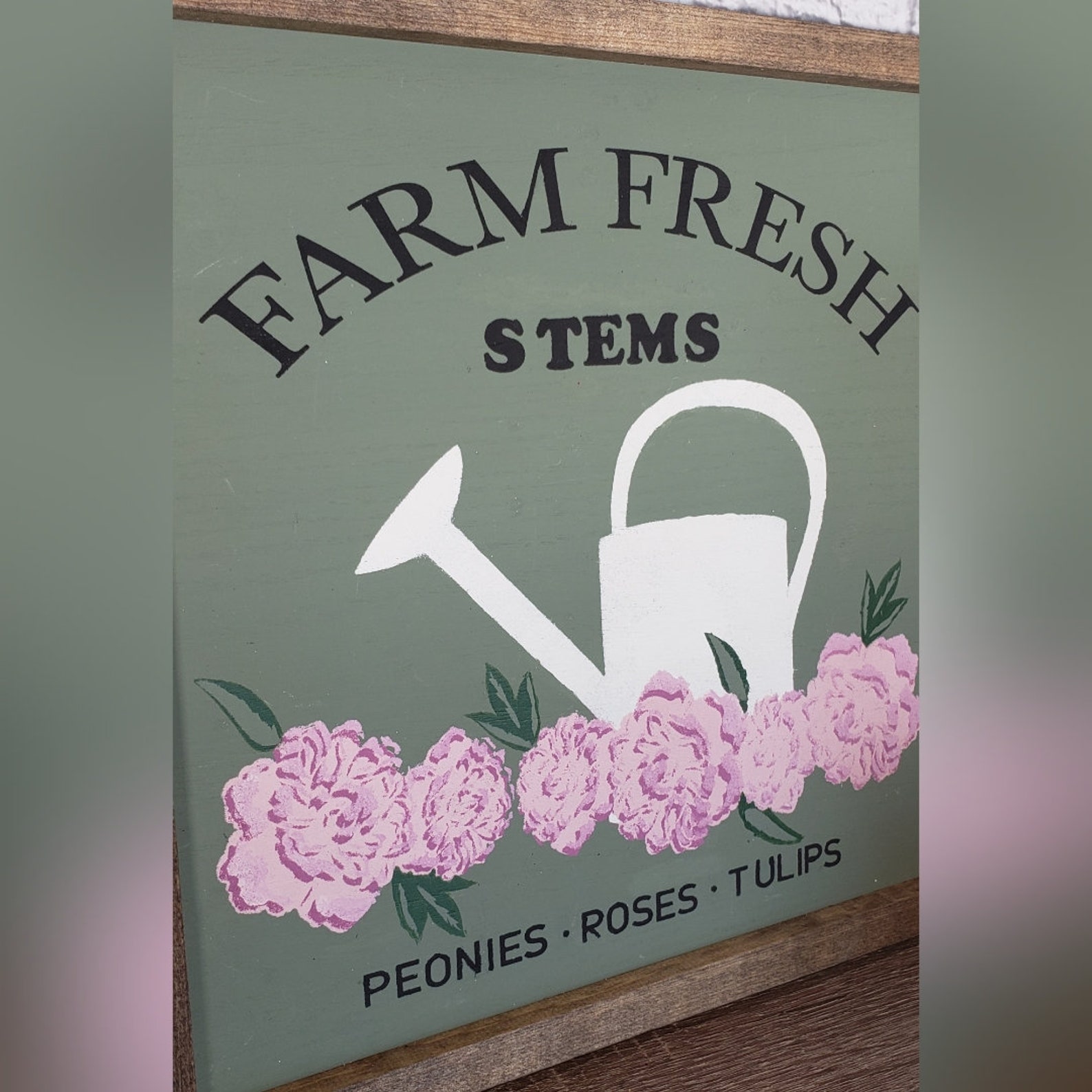 Farm Fresh Stems Farm Fresh Flowers Farmhouse Sign Etsy