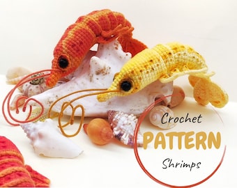 CROCHET PATTERN amigurumi Shrimps.