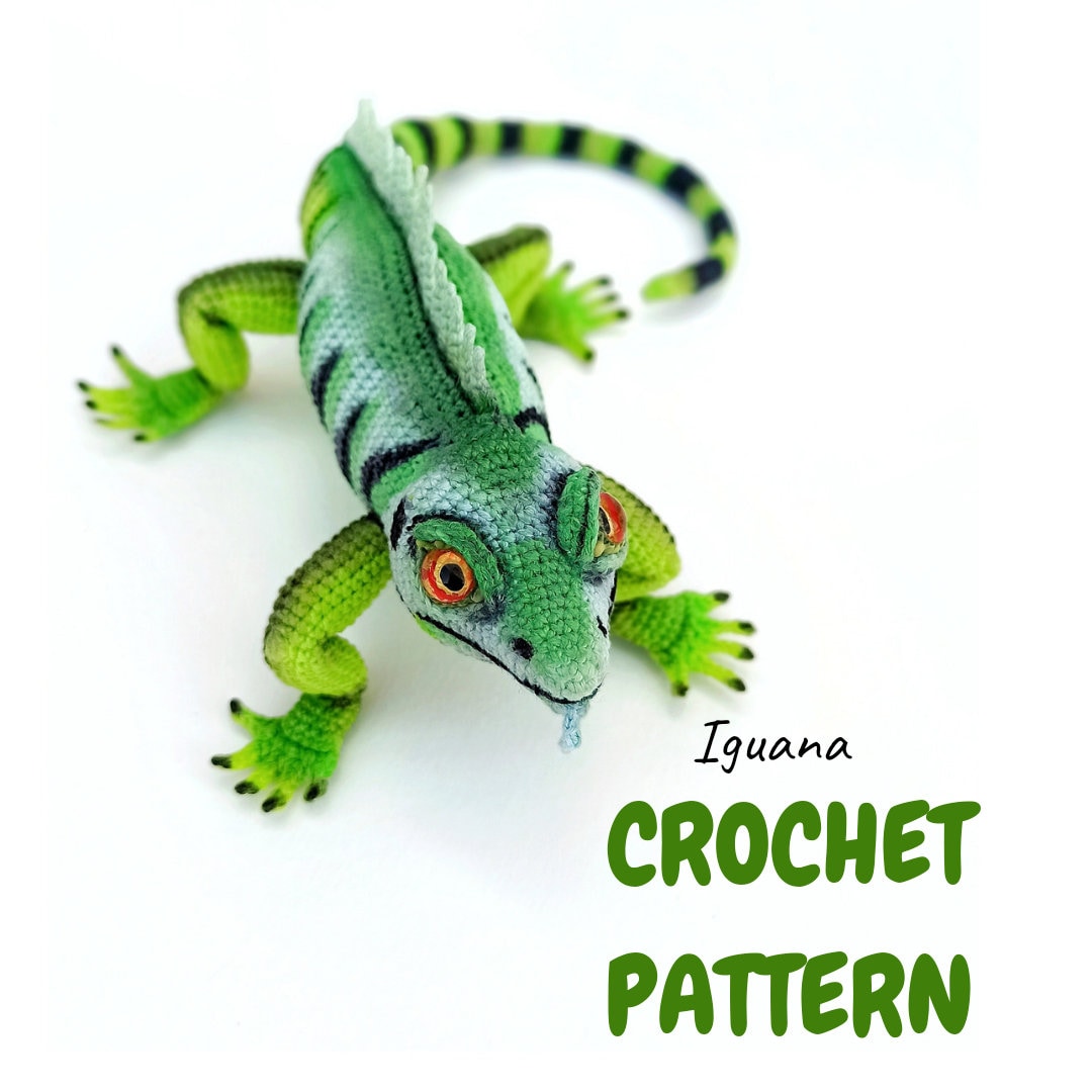 Crochet Iguana PATTERN Amigurumi Lizard Dragon Pattern Etsy