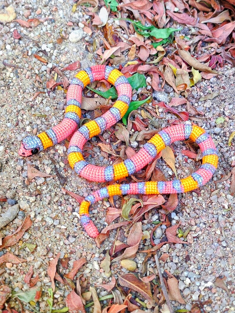 Crochet Striped Snake PATTERN. - Etsy