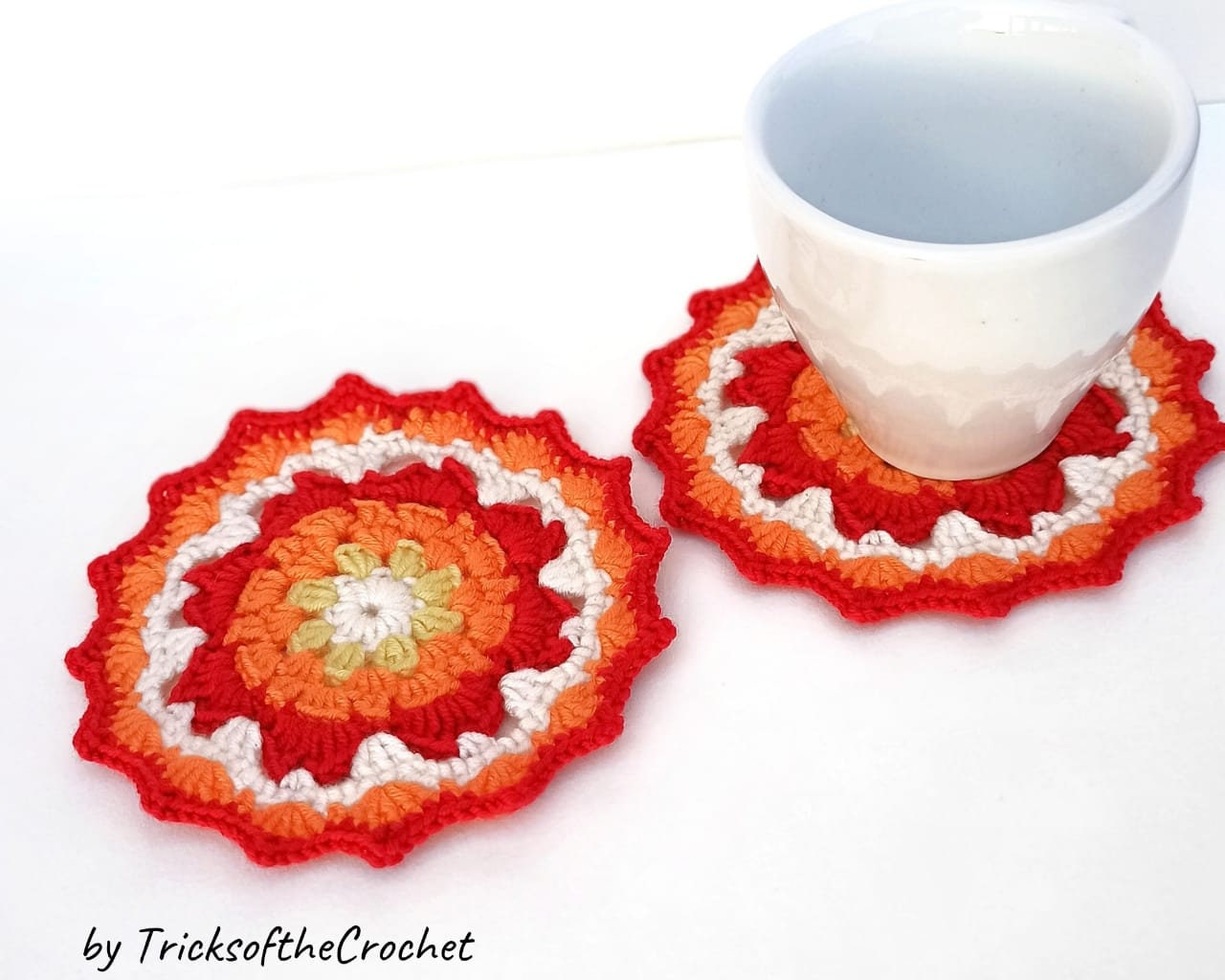Crochet Coaster PATTERN, Crochet Doily, Coffee Table Decor,plant