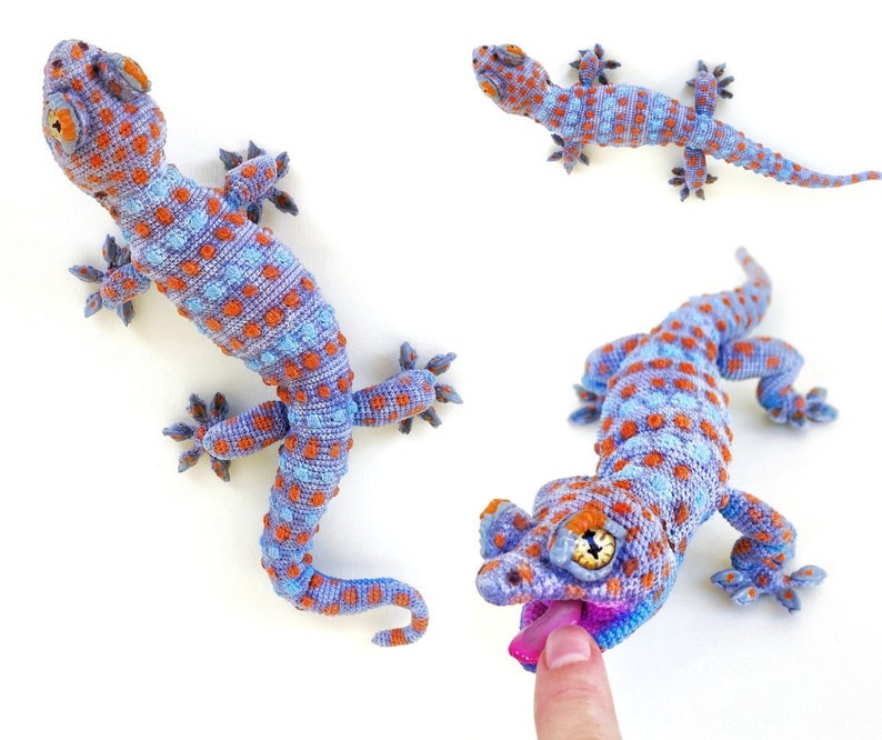 CROCHET PATTERN amigurumi Tokay gecko. image 4