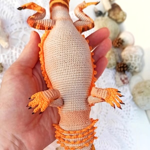 CROCHET PATTERN Bearded dragon, agama, realistic amigurumi lizard, instant download, crochet tutorial. image 9