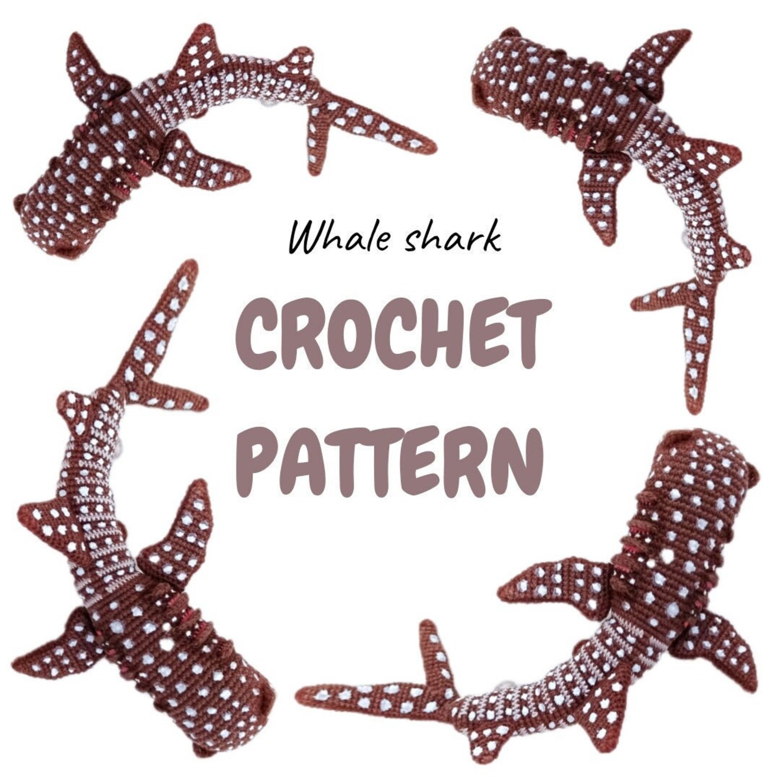 Whale Shark Crochet PATTERN Amigurumi Fish Ocean Art. Etsy