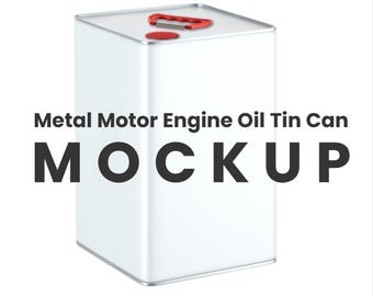 Metal Oil Can Mockup: PSD File for Product Promotion