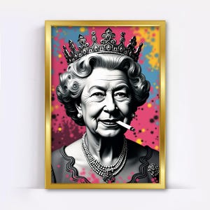 Queen Elizabeth II Wall Art, Modern, Stylish, Original, Digital,  Decorations, Wall Prints,Inspirational Wall Art, Instant Download