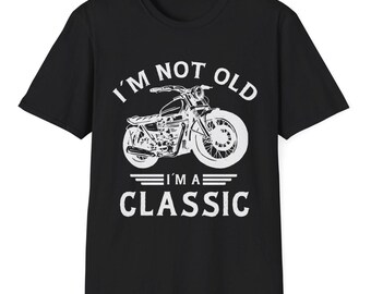 Vintage biker T-shirt for men, funny motorcycle lover shirt, classic bike humor tee, biker birthday present, Fathers Day motorcycle fan gift