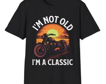 Vintage biker T-shirt for men, funny motorcycle lover shirt, classic bike humor tee, biker birthday gift, Fathers Day motorcycle fan present