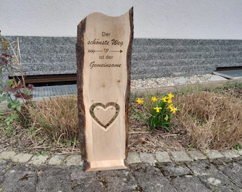 Holzaufsteller Hochzeit "Der schönste Weg"