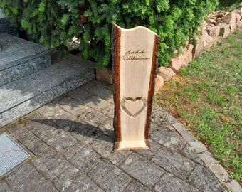 Holzaufsteller Herzlich Willkommen / personalisiert