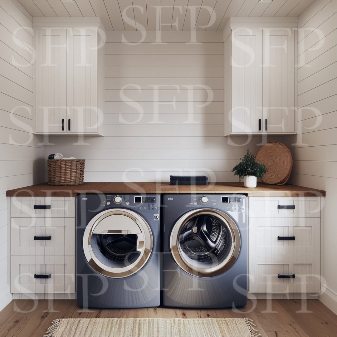 Rustic Farmhouse Laundry Room Mockup 373 - Etsy
