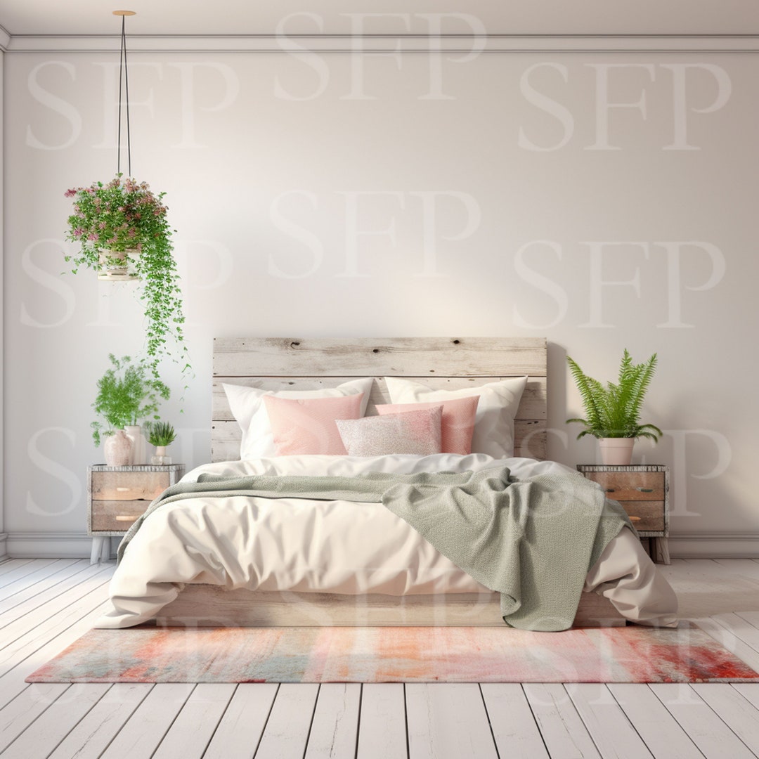 Rustic Shabby Chic Bedroom Wall Art Mockup 121 - Etsy