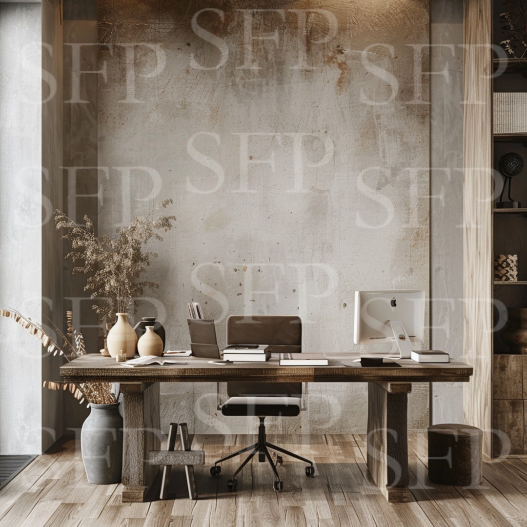 Rustic Farmhouse Home Office Wall Art Mockup 316 - Etsy