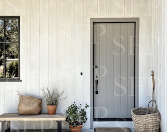 Rustic Farmhouse Exterior Door Art Mockup 492