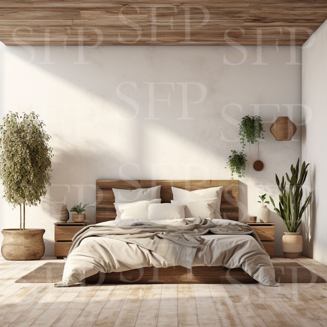 Rustic Farmhouse Bedroom Wall Art Mockup 13 Etsy