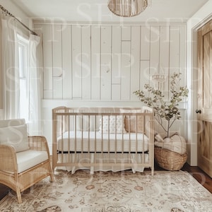 Rustic Farmhouse Child&#39;s Nursery Wall Art Mockup 295