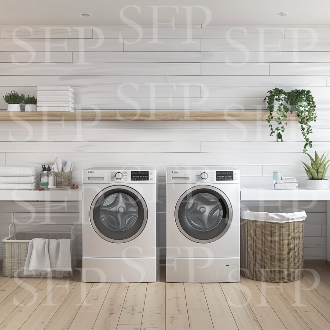 Rustic Farmhouse Laundry Room Mockup 395 - Etsy
