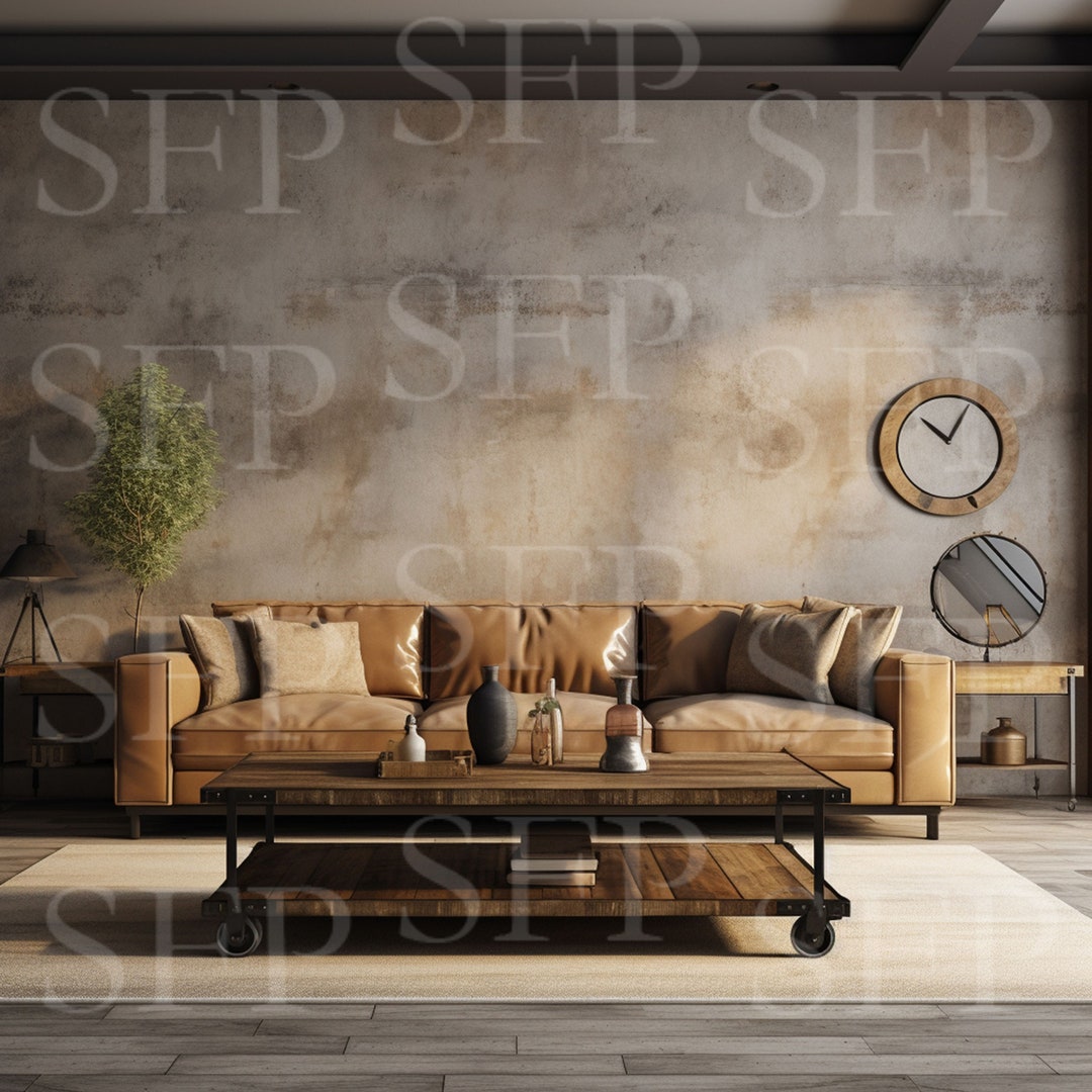 Picture of Industrial Farmhouse Living Room Wall Art Mockup 45 - Etsy