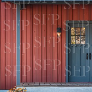 Rustic Farmhouse Exterior Door Art Mockup 250