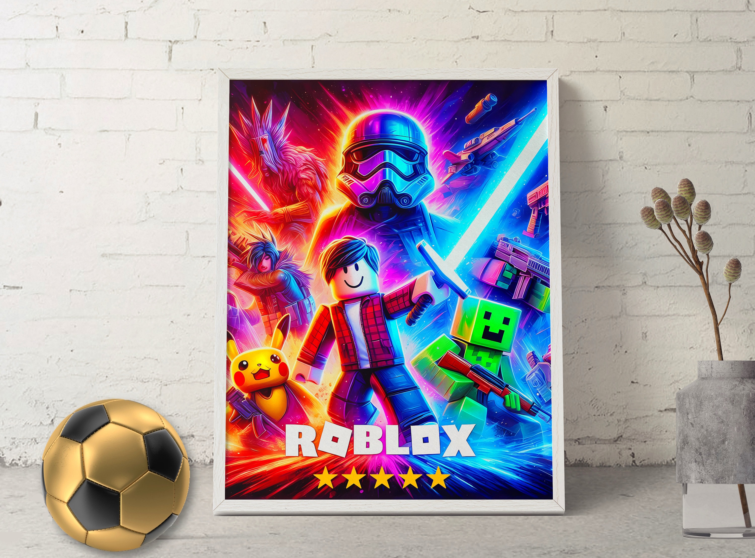 Roblox Print, Roblox Poster, Roblox Printable, Roblox the Movie,video ...