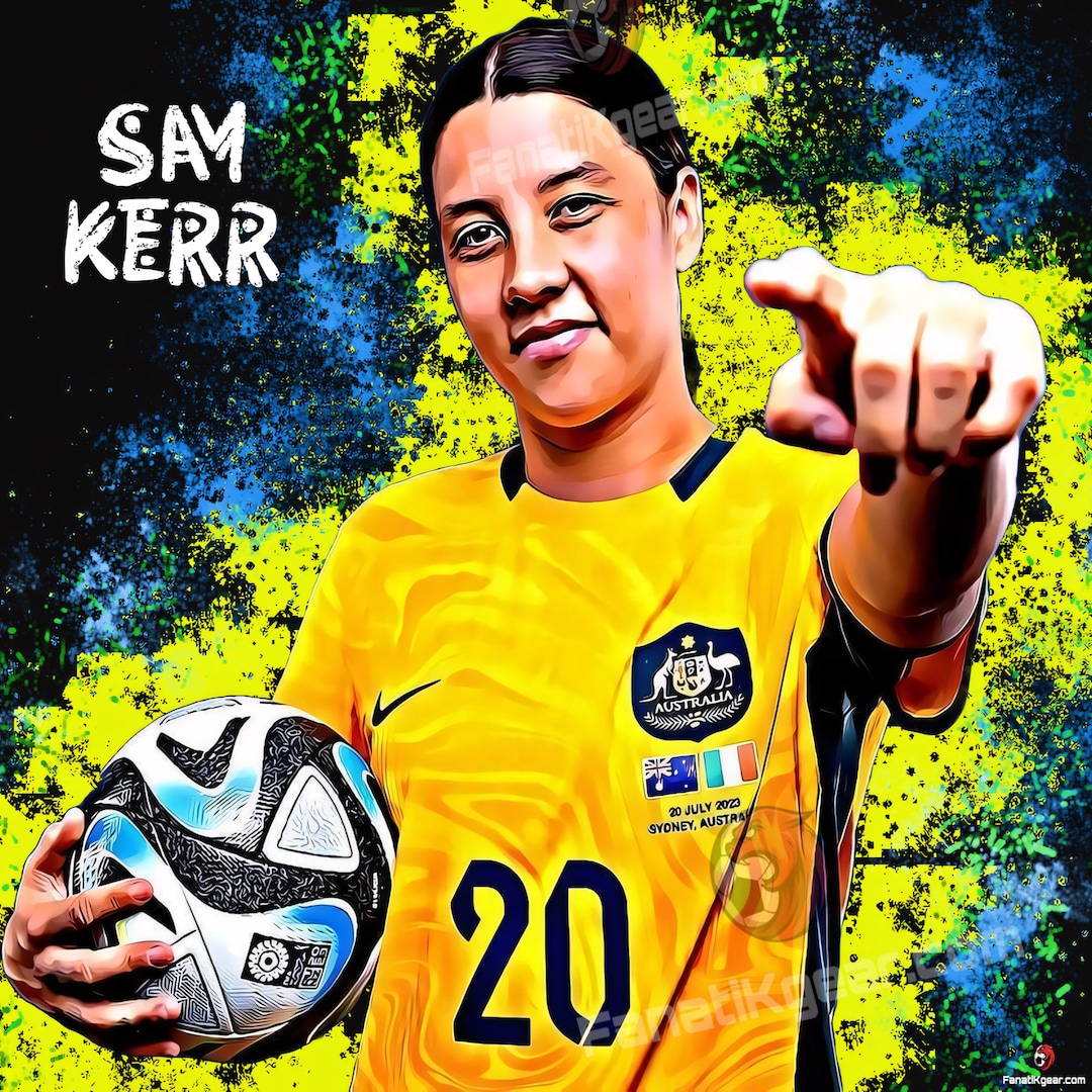 Sam Kerr Poster, the Matildas, Sam Kerr Art, Sam Kerr Digital Print