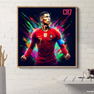 Cristiano Ronaldo Digital Print Printable Ronaldo Poster C Ronaldo CR7 poster GOAT Poster Prints Soccer Wall Art Soccer SVG files image 5