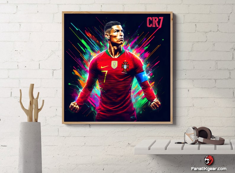 Cristiano Ronaldo Digital Print Printable Ronaldo Poster C Ronaldo CR7 poster GOAT Poster Prints Soccer Wall Art Soccer SVG files image 5