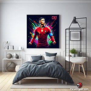 Cristiano Ronaldo Digital Print Printable Ronaldo Poster C Ronaldo CR7 poster GOAT Poster Prints Soccer Wall Art Soccer SVG files image 4