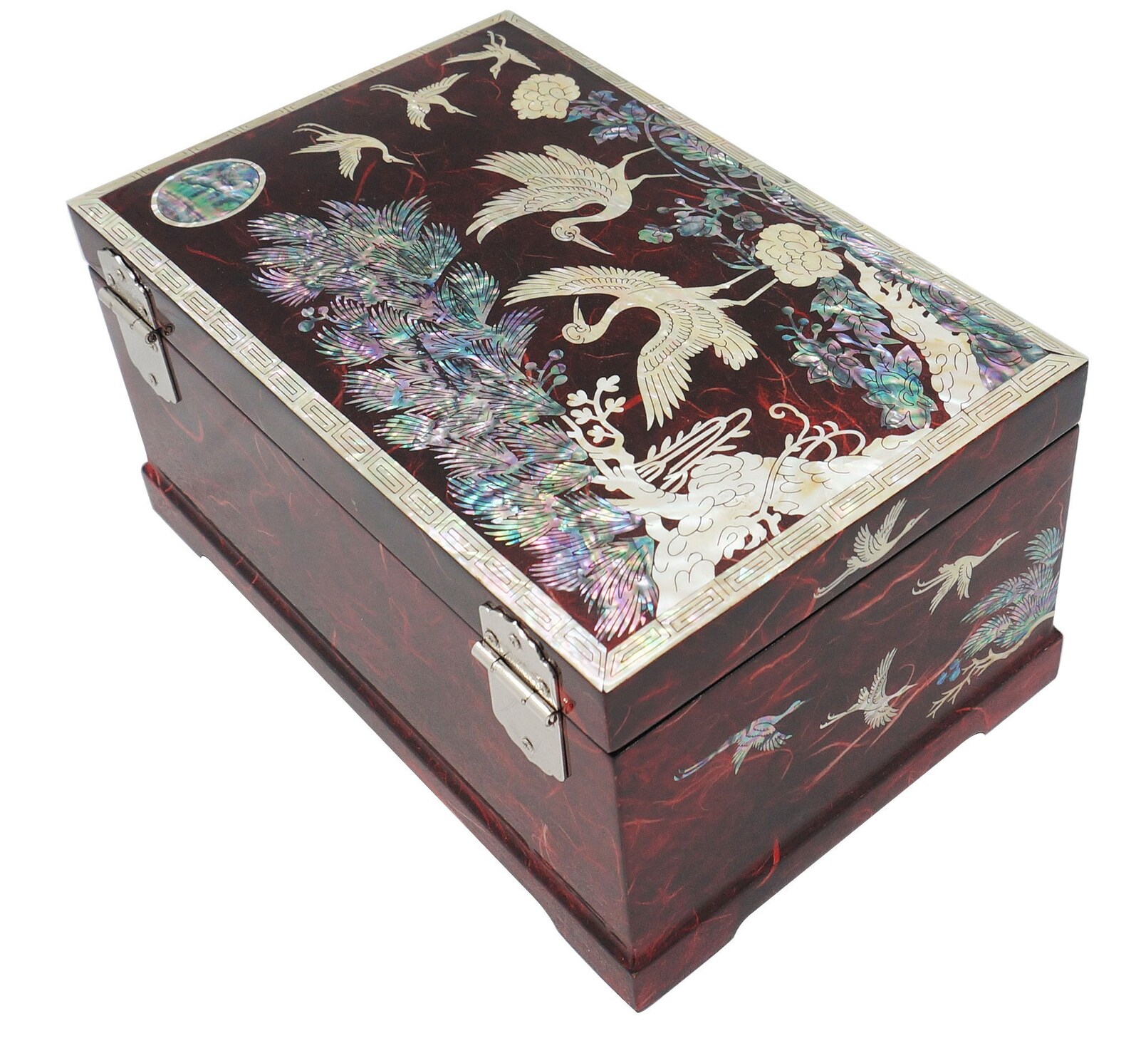 Korean Traditional Jewelry Box With Tassel and Mirror Mother Etsy