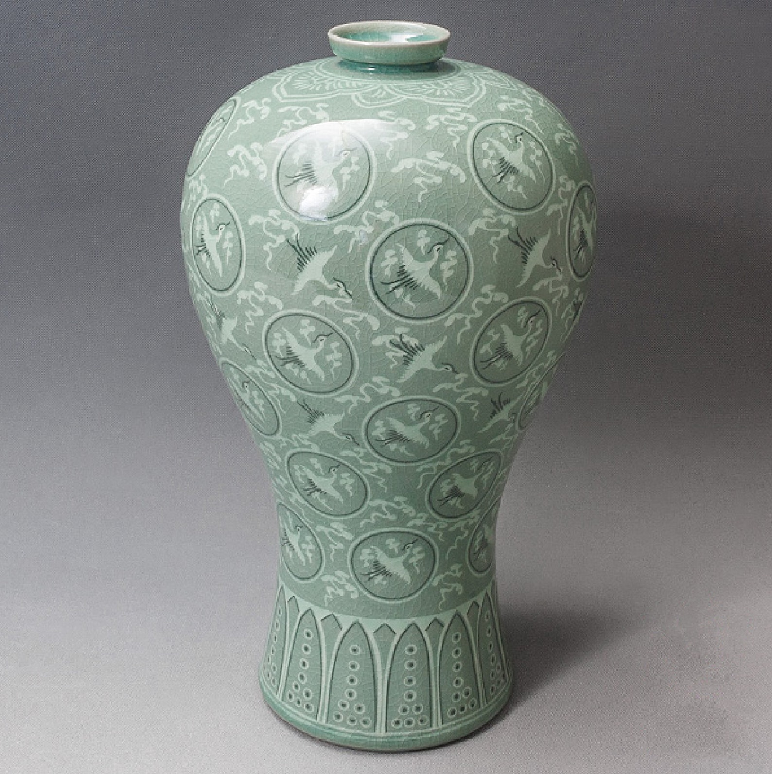 Goryeo Inlaid Celadon Vase Large size Korean Traditional Etsy