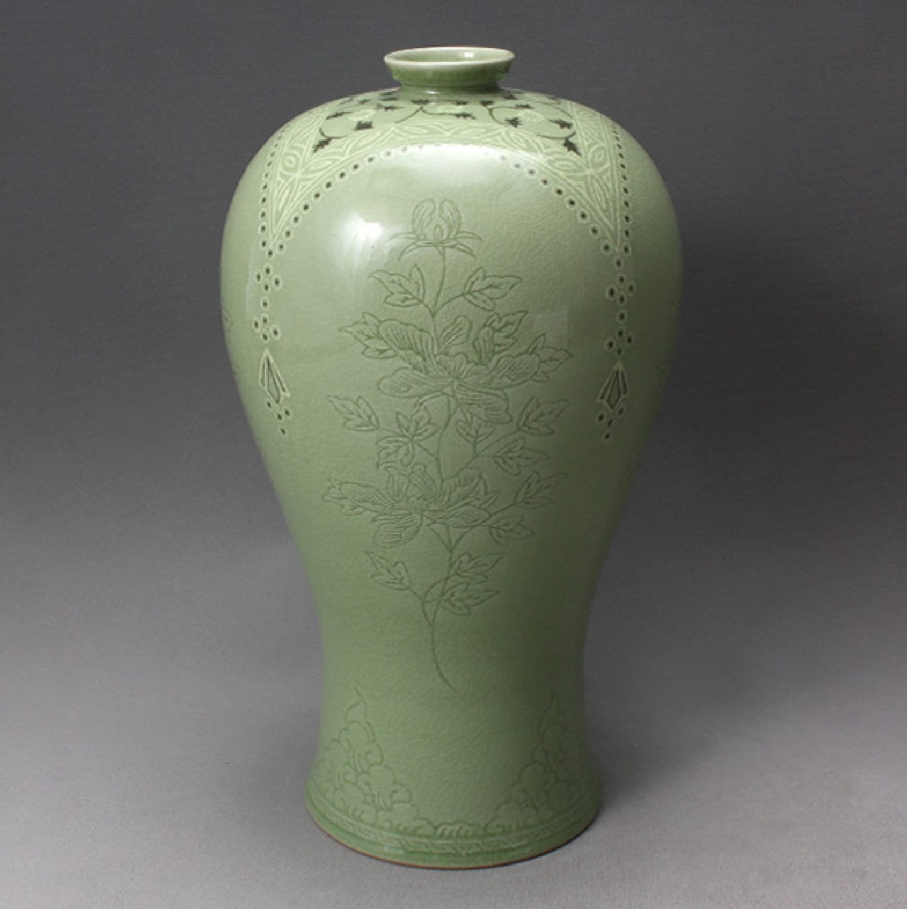 Korean Celadon Vase With Small Neck 11'' Etsy Denmark