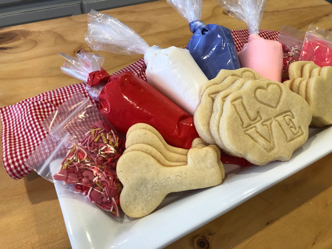 Valentine day Cookie Kit Valentine day Cookies Valentine Etsy