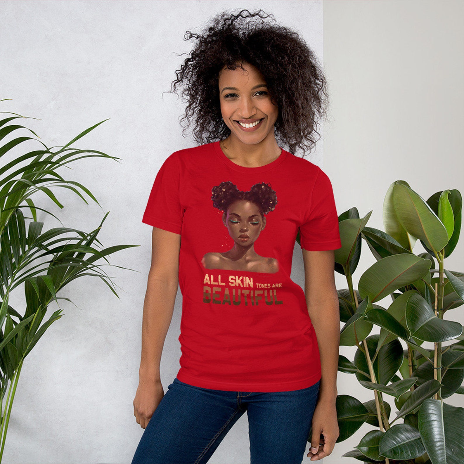 Beautiful Black girl Tshirt/women T shirt/ Print T shirt Etsy