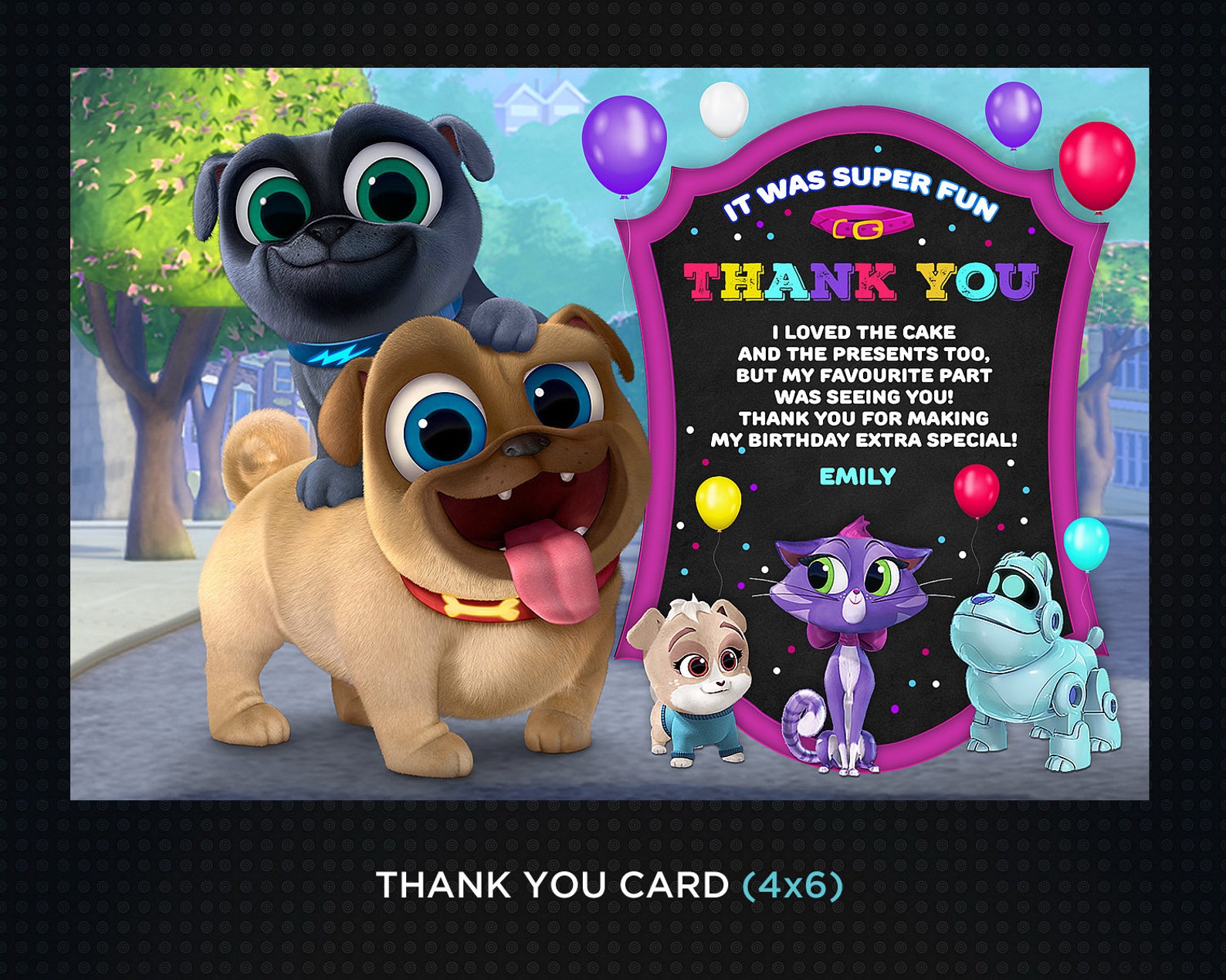 Puppy Dog Pals Birthday Invitation Girl Digital or Printed | Etsy