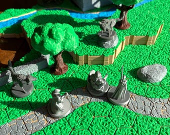 DND-startpakket terreintegels: 25 tegels, 198 hexs
