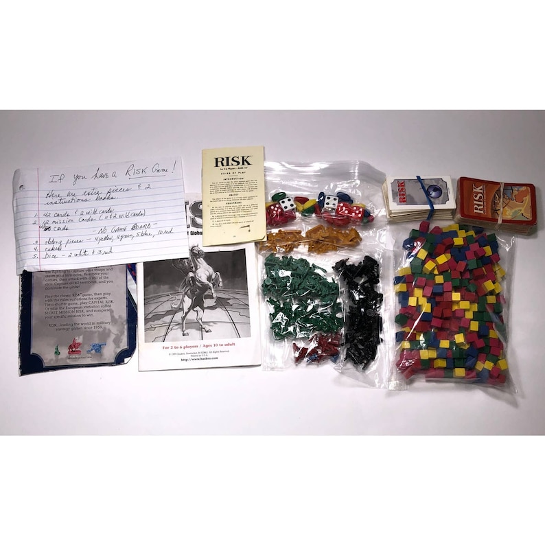 Vintage Hasbro Risk Game mixed lot Replacement Pieces
