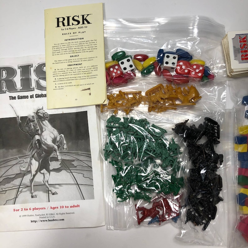 Vintage Hasbro Risk Game mixed lot Replacement Pieces