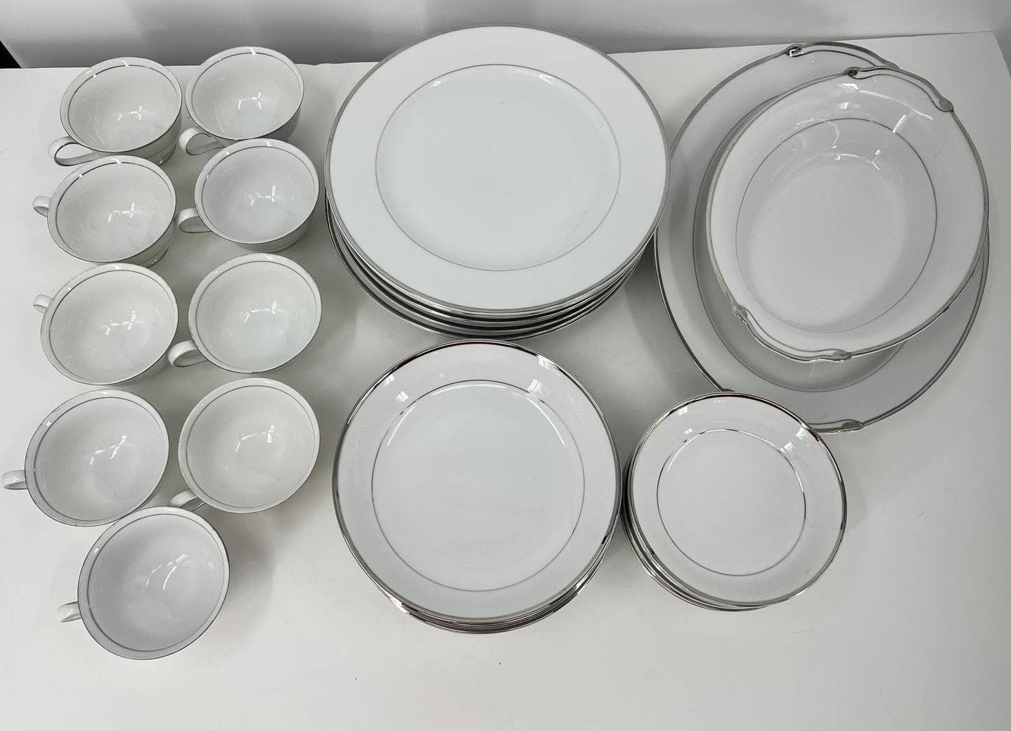 Harmony House Fine China Set Silver Melody 3647 34 Pieces Total