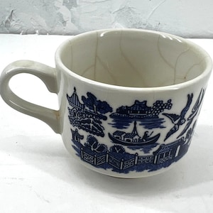 Churchill England Blue Willow Mug Cup Coffee Floral