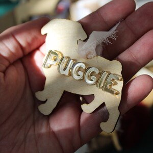 Acrylic name on wood Dog Ornaments, Christmas Dog Memorial Ornament Gift,  Custom Pet Memorial Ornament, Personalized Tree Decorations