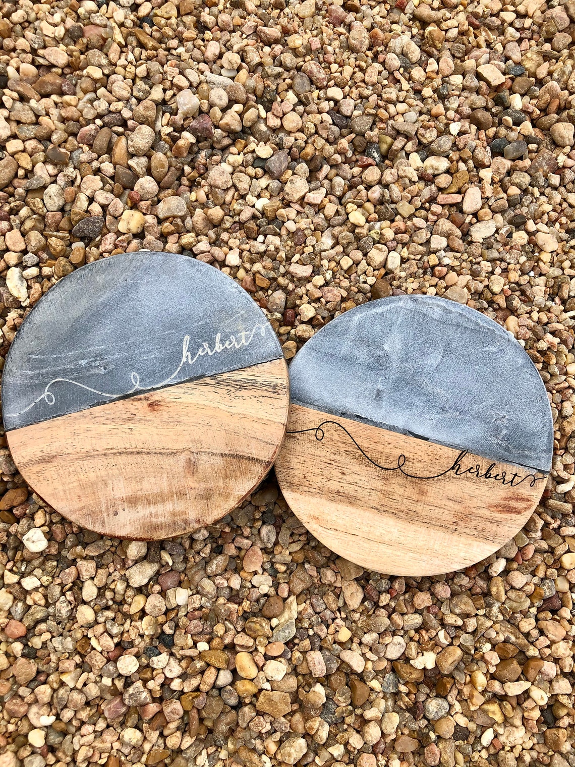 Grey Marble Coasters personalized marble coasters Etsy