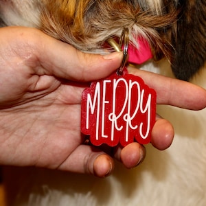Christmas tree dog tag, Naughty and Nice Tag, Snowman Dog Tag, Christmas Tree, Script, Personalized Pet Tag, Winter Cat and Dog ID Tag