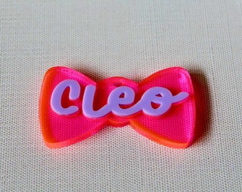 Bow tie Dog Tag, Dog Tag, Dog Tag, Dog ID Name Tag, Personalized Dog Name Tag with Texas Shape, Custom Pet Tag for Large Dog metal dog tag
