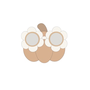 Pumpkin with Flower Sunnies Cookie Cutter