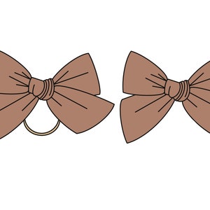 Baby Girl Bow with or without Tie Cookie Cutter